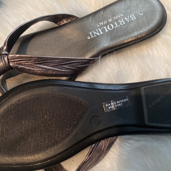 Bartolini slide on silver metallic sandal NEW - Picture 4 of 5